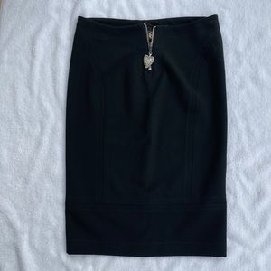 Roberto Just Cavalli Black Pencil Skirt Womens Size 40 US 4